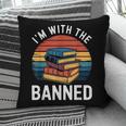 I'm With The Banned Stack Of Books Vintage Sunset Retro Pillowcase