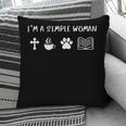 I'm A Simple Woman Jesus Coffee Dog Book Lover Christian Pillowcase