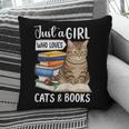 Just a Girl Who Loves Cats And Books Pillowcase Just a Girl Who Loves Cats And Books Pillowcase