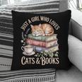 Just A Girl Who Loves Cats And Books Reading Librarian Pillowcase Just A Girl Who Loves Cats And Books Reading Librarian Pillowcase