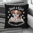 Just a Girl Who Loves Dogs And Books Cute Dog Pillowcase Just a Girl Who Loves Dogs And Books Cute Dog Pillowcase