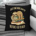 Just One More Chapter Sloth Sleeping On Books Reading Pillowcase