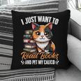 Kawaii Feline Book Reading Read Books Pet My Calico Cat Men Women Pillowcase Kawaii Feline Book Reading Read Books Pet My Calico Cat Men Women Pillowcase