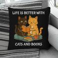 Life Is Better With Cats And Books Cute Cat Lover Pillowcase Life Is Better With Cats And Books Cute Cat Lover Pillowcase