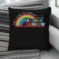 Take A Look A Book Vintage Reading Librarian Rainbow Pillowcase