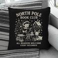 North Pole Book Club Christmas Elf Bookish Retro Graphic Pillowcase