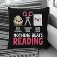 Nothing Beats Reading Rock Paper Scissors Book Lover Library Pillowcase