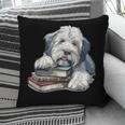 Old English Sheepdog Books Reading Dog Breed Graphic Pillowcase