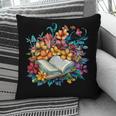 Open Book With Colorful Floral Reading Magic Pillowcase Open Book With Colorful Floral Reading Magic Pillowcase