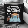 Orange Cat Reading Book 67 Six Seven Meme Pillowcase