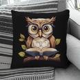 Owl Reading A Book Perched On A Branch Bookworm Pillowcase