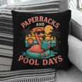 Paperbacks And Pool Days Flamingo Reading Summer Vibes Books Pillowcase