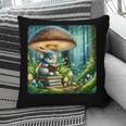 Rabbit Reading Book Under Large Mushroom Easter Bandana Pillowcase