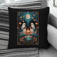 The Reader Bookish Cute Spooky Ghost Reading Book Tarot Card Pillowcase