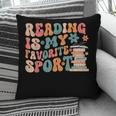 Reading Is My Favorite Sport Retro Groovy Book Lovers Pillowcase