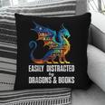 Reading Lover Easily Distracted By Dragons And Books Dragon Pillowcase