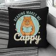 Reading Makes Me Cappy Bookworm Capybara Book Reading Pillowcase