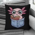 Readsalotl Axolotl Reading Book Lover Reading Pocket Axolotl Pillowcase