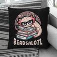 Readsalotl Axolotl Reading Books Glasses Bookworm Pun Fun Pillowcase