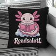 Readsalotl Axolotl Reading Cute Book Lover Bookworm Pillowcase