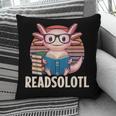 Readsolotl Axolotl Reading Book Lover Kawaii Bookworms Pillowcase