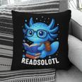 Readsolotl Blue Kawaii Axolotl Book Lover Reading Pillowcase