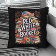 Retro Floral Red & Booked Library Reading 4th Of July Pillowcase