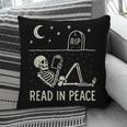 Skeleton Read In Peace Halloween Book Graphic Bookish Pillowcase Skeleton Read In Peace Halloween Book Graphic Bookish Pillowcase