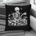 Skeleton Reading Book Floral Dark For Book Lovers Pillowcase Skeleton Reading Book Floral Dark For Book Lovers Pillowcase