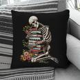 Skeleton Reading Book Halloween Bookworm Bibliophile Reader Pillowcase