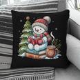 Snowman Reading Book Lovers Christmas Librarian Bookworm Pillowcase