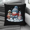 Snowman Reading Books Lovers Librarian Bookworm Christmas Pillowcase Snowman Reading Books Lovers Librarian Bookworm Christmas Pillowcase
