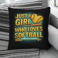 Softball Just A Girl Comic Book Style Graphic For Teens Pillowcase
