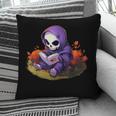 Spooky Grim Reaper Reading A Book Cute Creepy Halloween Pillowcase