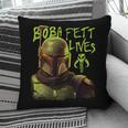 Star Wars The Book Of Boba Fett Neon Boba Fett Lives Poster Pillowcase