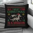 All I Want For Christmas Is A Dragon & Books Ugly Sweater Pillowcase