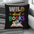 Wild About Reading Books Reader Bookworm Animals Book Lover Pillowcase