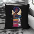 Woman And Books Stack Afro Girl Reading Lover Pillowcase