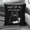 Women's First Of All I’m A Delight Cute Cat Books Coffee Humor Pillowcase Women's First Of All I’m A Delight Cute Cat Books Coffee Humor Pillowcase