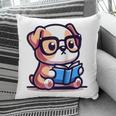 Adorable Book Lover Bulldog With Reading Glasses Cute Raglan Baseball Tee Pillowcase Adorable Book Lover Bulldog With Reading Glasses Cute Raglan Baseball Tee Pillowcase