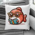 Adorable Book Lover Salmon With Reading Glasses Cute Pillowcase