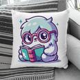 Adorable Book Lover Yeti With Reading Glasses Cute Pillowcase