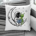 Astronaut Reading Book To Alien Moon Space Astronomy Pillowcase