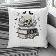 Boo Skeleton Skull Books Halloween Women School Teacher Kid Premium Pillowcase