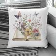 Book Flowers And Butterfly Beautiful Reading Reader Graphic Pillowcase