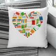 Book Lover Librarian Books Heart Valentine Pillowcase