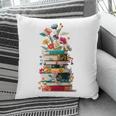 Book Stack With Flowers Reading Lover Bookish Pillowcase