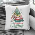 All Booked For Christmas Book Xmas Tree Lights Reading Girly Pillowcase