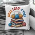 “Books Coffee & Yarn Enthusiast Cozy Reader Pillowcase