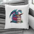 Bookworm Please I'm A Book Dragon Blue Dragon Pillowcase